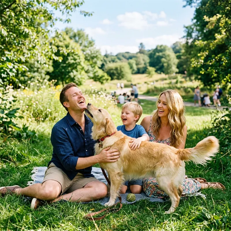 Familia con Perro